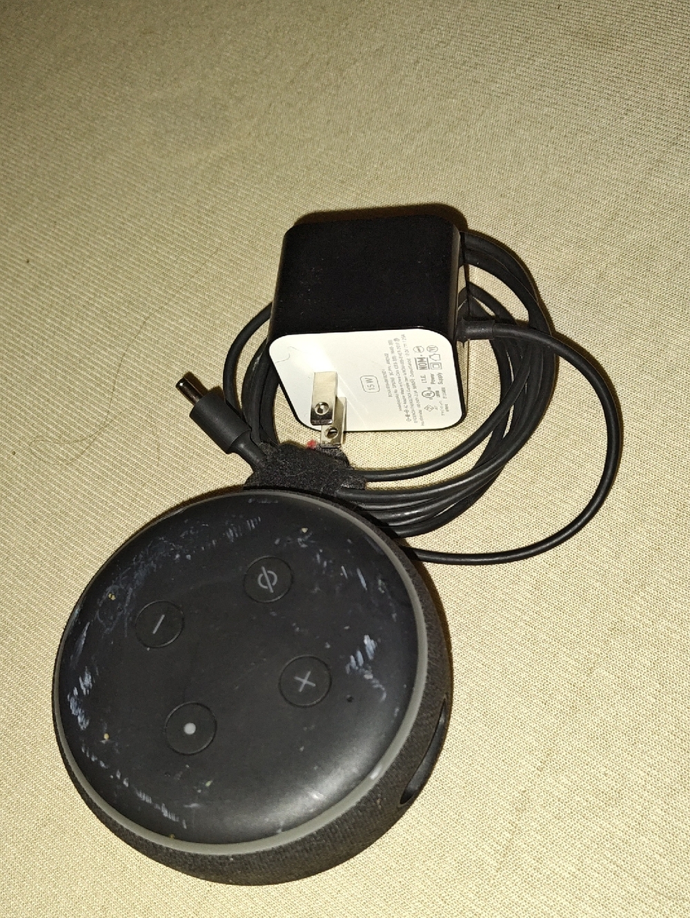 Amazon Echo Dot (3rd Gen) Black with Power Adapter